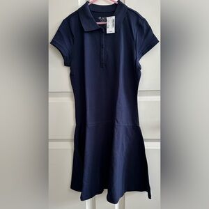 Navy Blue Short Sleeve Dress